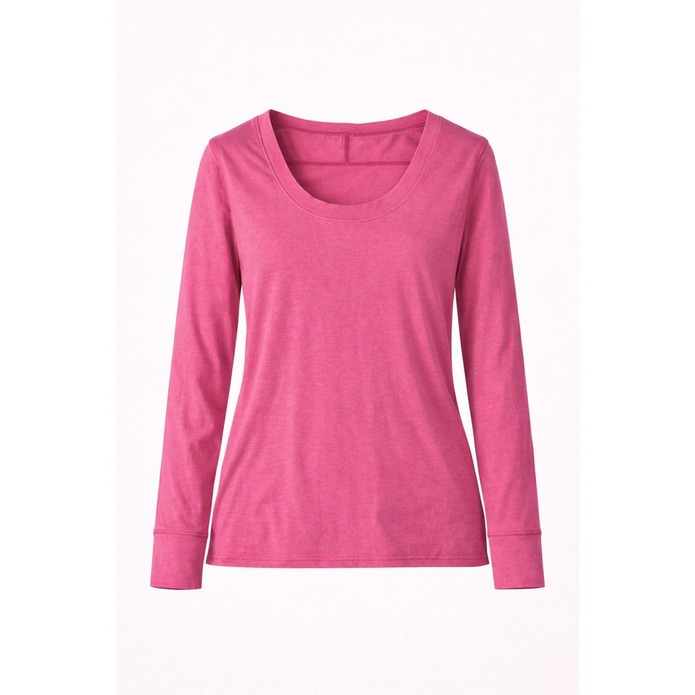 Lululemon Athletica Womens Pink Long Sleeve Athletic Top‎ Stretch Yoga Tee